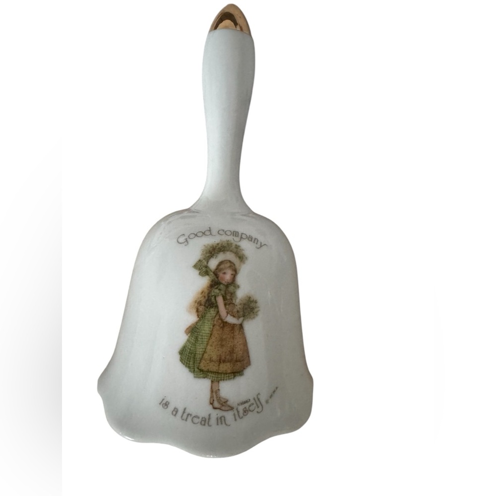Vintage 1974 Holly Hobbie 6” Collector's Porcelain Bell ~Good Company